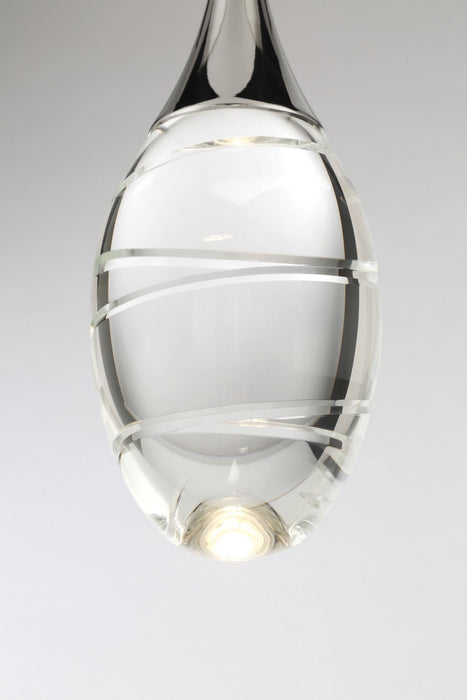 George Kovacs P5592-613-L LED Mini Pendant, Polished Nickel