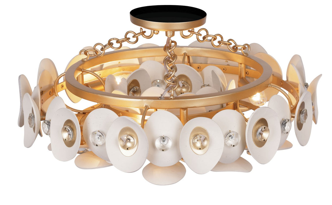 Metropolitan N1863-760 Three Light Semi Flush Mount, Fawn Gold
