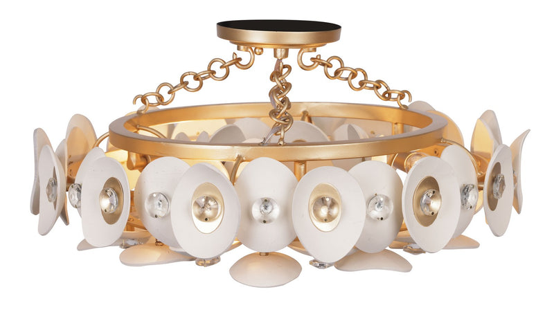 Metropolitan N1863-760 Three Light Semi Flush Mount, Fawn Gold