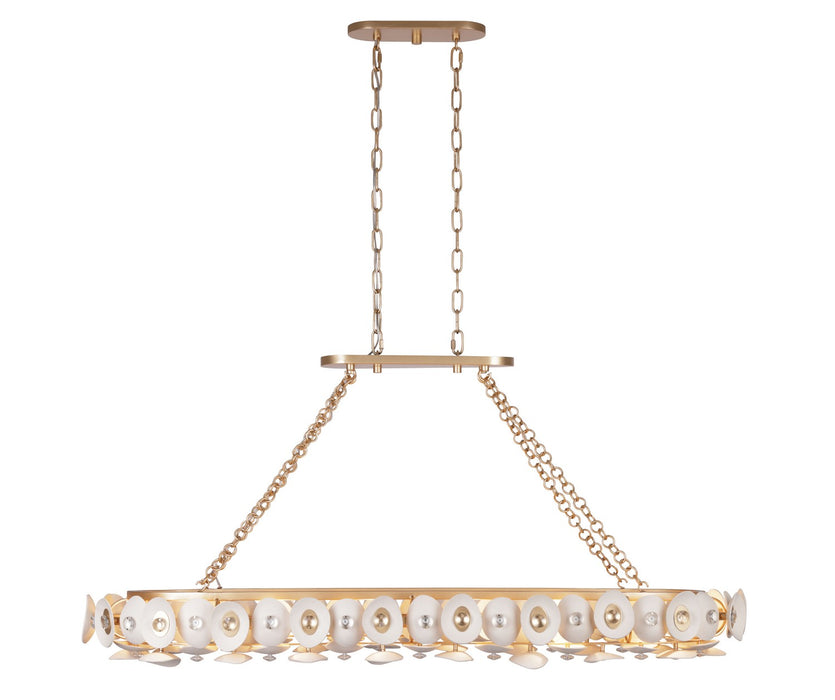 Metropolitan N1869-760 14 Light Island Pendant, Fawn Gold