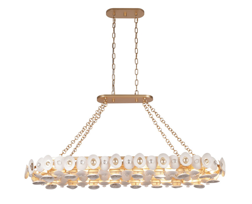 Metropolitan N1869-760 14 Light Island Pendant, Fawn Gold