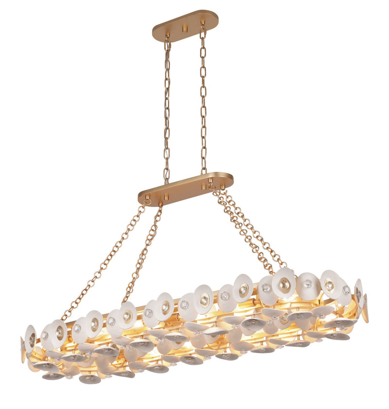 Metropolitan N1869-760 14 Light Island Pendant, Fawn Gold