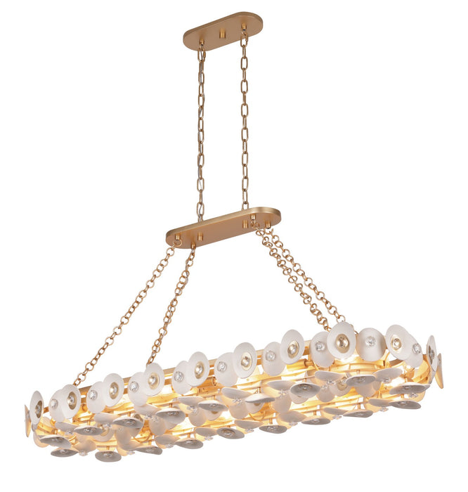 Metropolitan N1869-760 14 Light Island Pendant, Fawn Gold