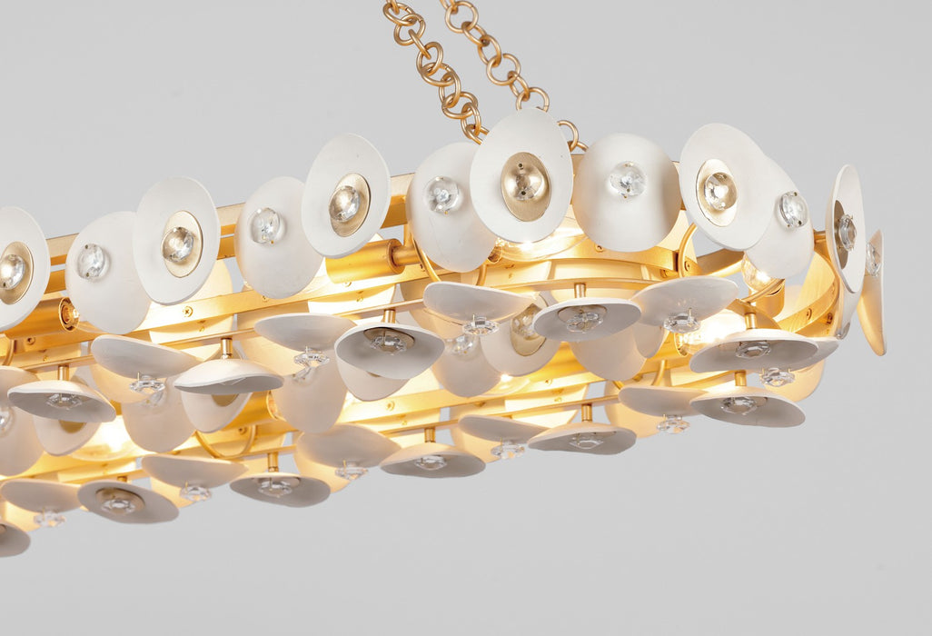 Metropolitan N1869-760 14 Light Island Pendant, Fawn Gold