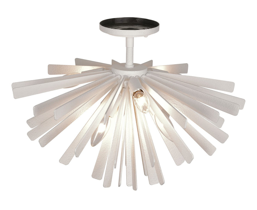 Metropolitan N1906-792 Six Light Flush Mount, Piastra White