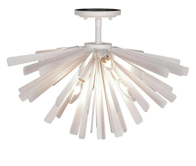 Metropolitan N1906-792 Six Light Flush Mount, Piastra White
