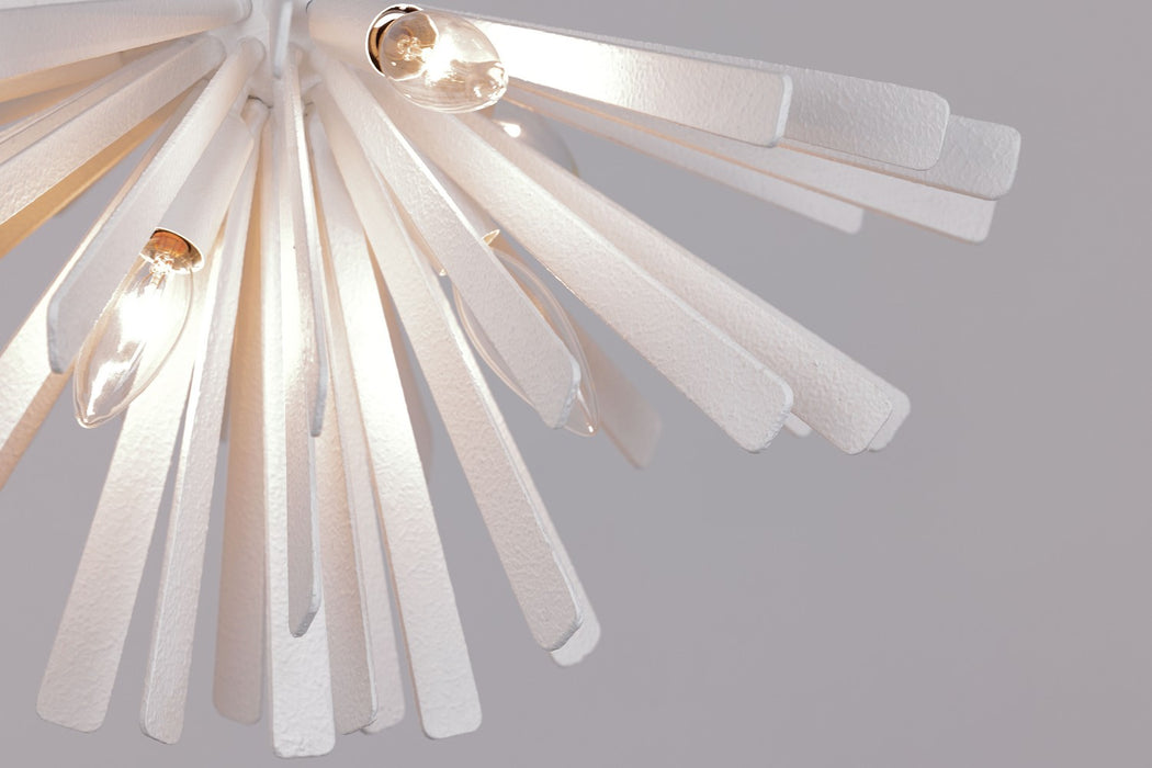 Metropolitan N1906-792 Six Light Flush Mount, Piastra White