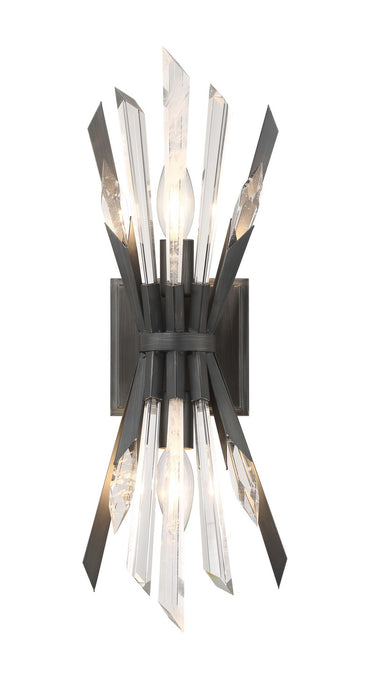 Metropolitan N1942-766 Two Light Wall Sconce, Midnight Graphite