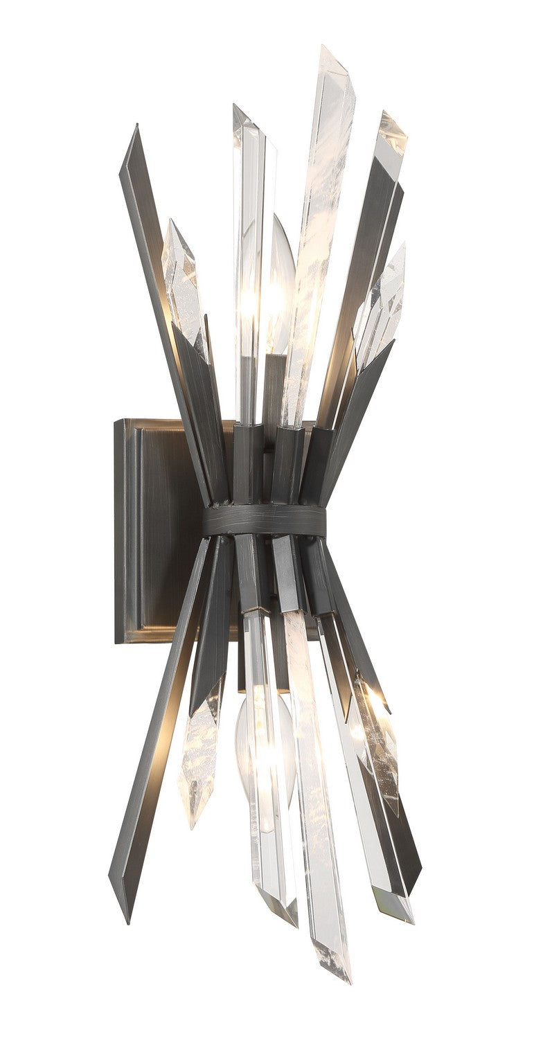 Metropolitan N1942-766 Two Light Wall Sconce, Midnight Graphite