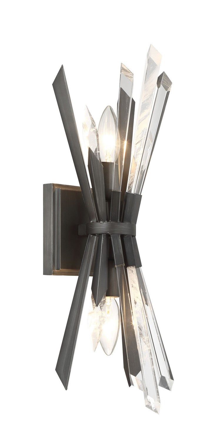 Metropolitan N1942-766 Two Light Wall Sconce, Midnight Graphite