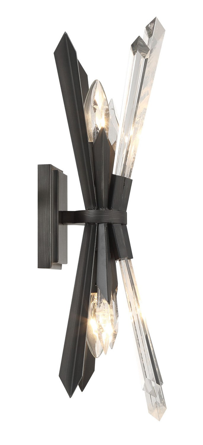 Metropolitan N1942-766 Two Light Wall Sconce, Midnight Graphite