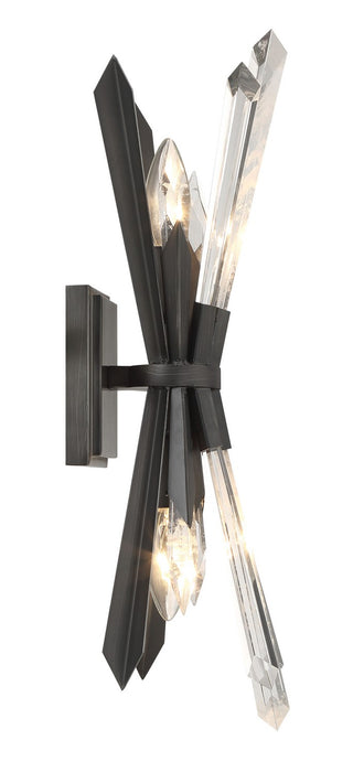 Metropolitan N1942-766 Two Light Wall Sconce, Midnight Graphite
