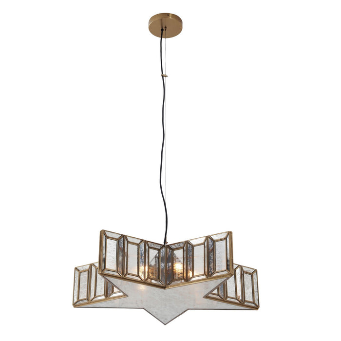 Minka-Lavery 2192-863 Five Light Pendant, Artisan Brass