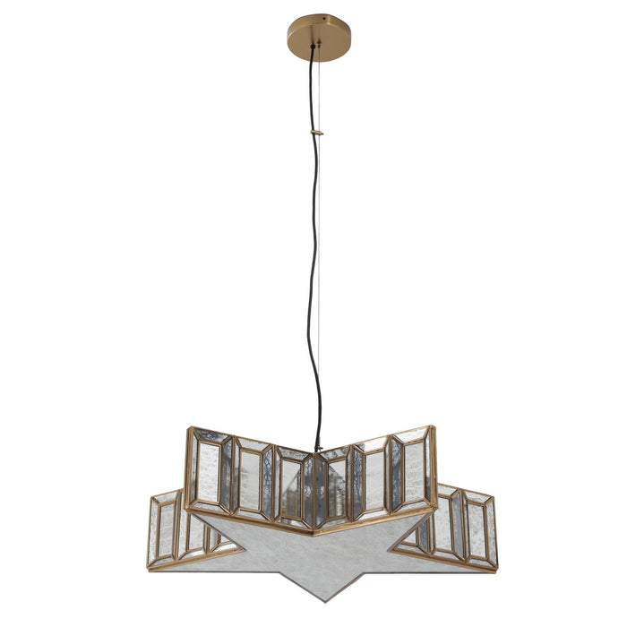 Minka-Lavery 2192-863 Five Light Pendant, Artisan Brass