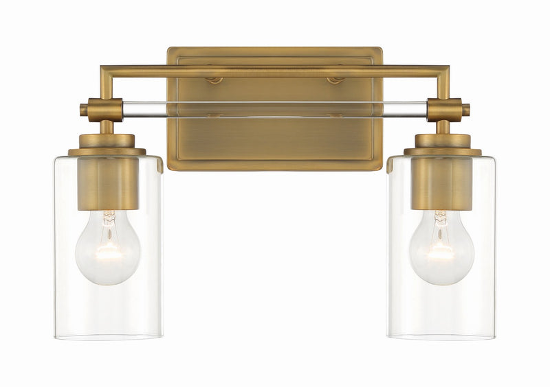 Minka-Lavery 2642-575 Two Light Bath Vanity, Antique Noble Brass