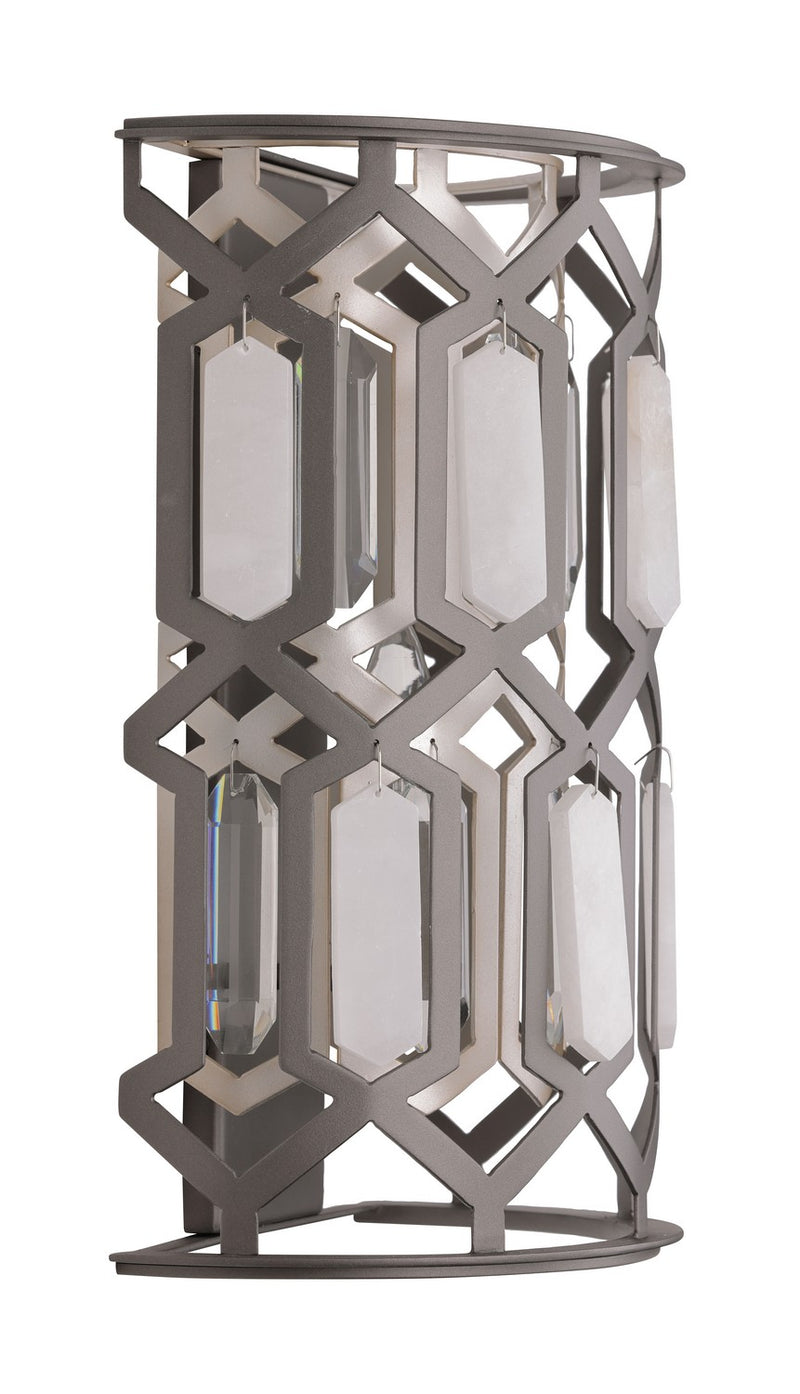 Minka-Lavery 3582-795 One Light Wall Sconce, Bronze & Sultry Silver