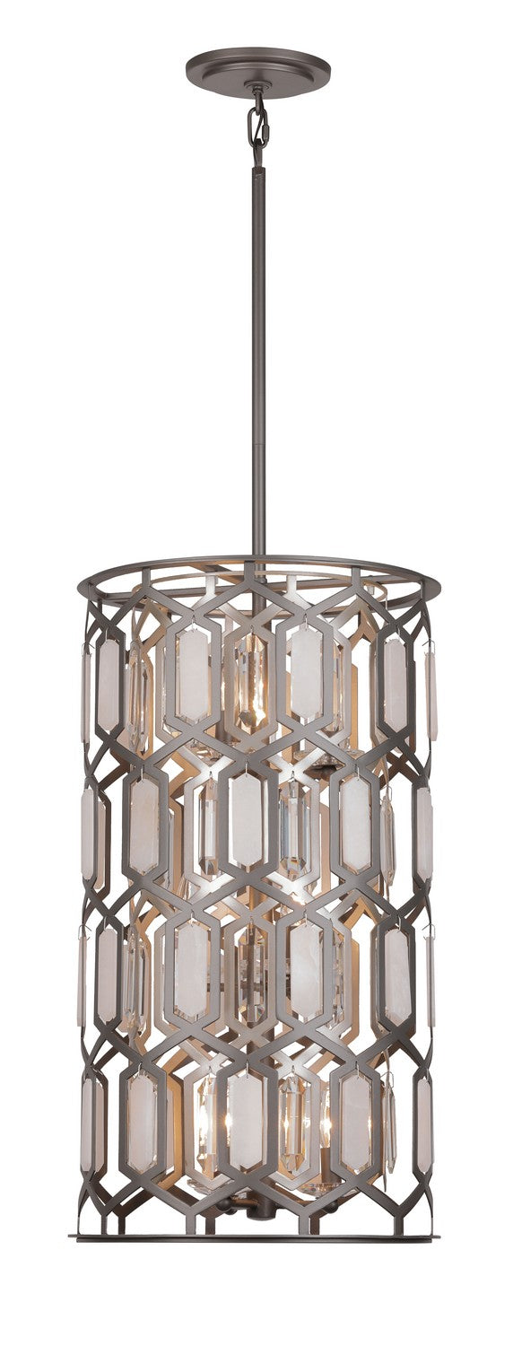 Minka-Lavery 3586-795 Nine Light Foyer Pendant, Bronze & Sultry Silver
