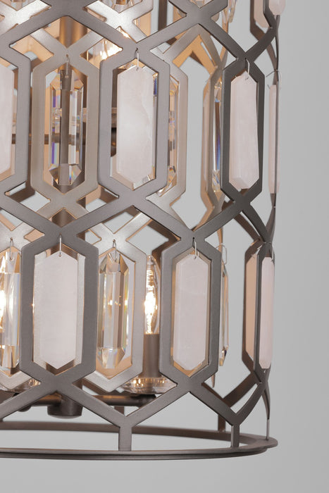 Minka-Lavery 3586-795 Nine Light Foyer Pendant, Bronze & Sultry Silver