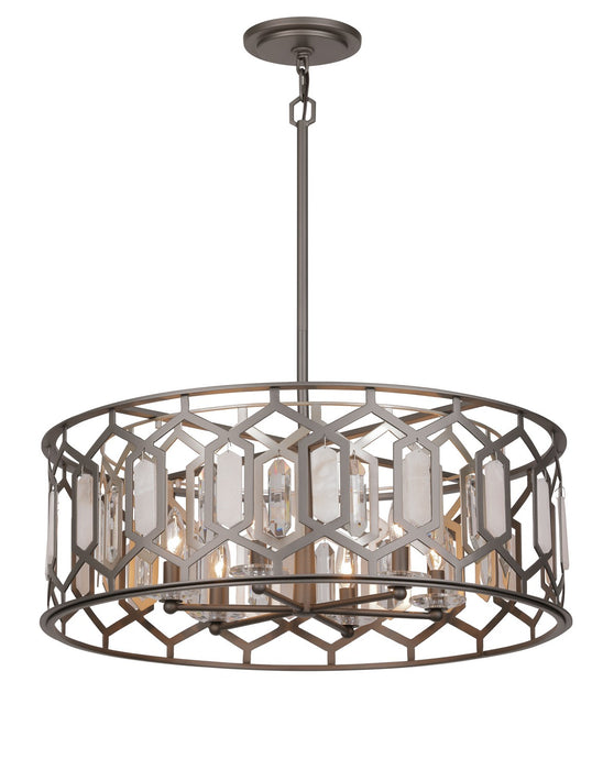 Minka-Lavery 3587-795 Six Light Pendant, Bronze & Sultry Silver