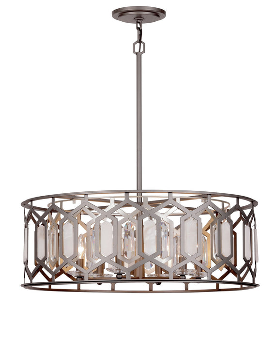Minka-Lavery 3587-795 Six Light Pendant, Bronze & Sultry Silver