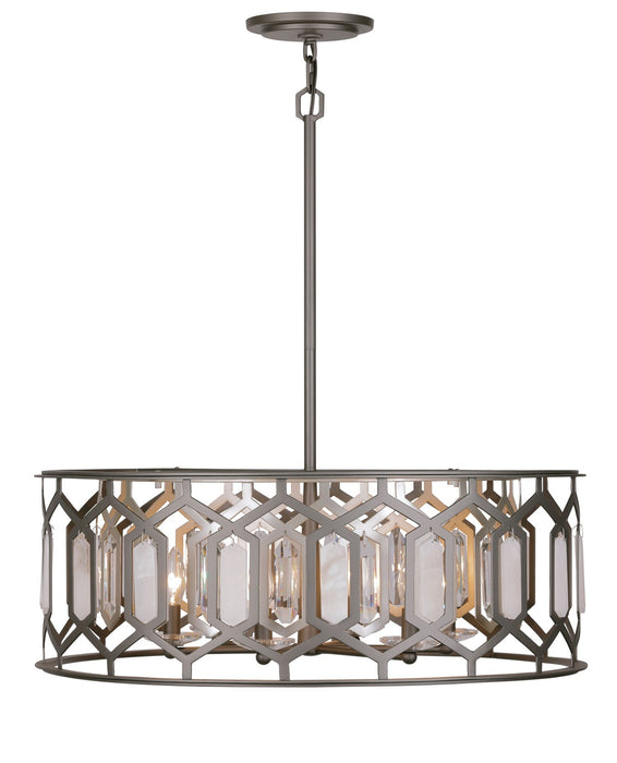 Minka-Lavery 3587-795 Six Light Pendant, Bronze & Sultry Silver
