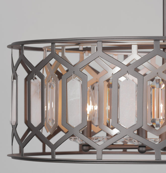 Minka-Lavery 3587-795 Six Light Pendant, Bronze & Sultry Silver