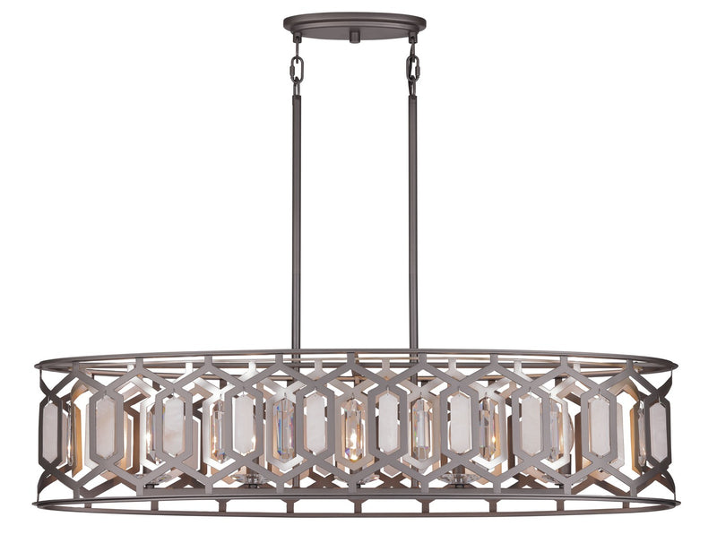 Minka-Lavery 3588-795 Five Light Island Pendant, Bronze & Sultry Silver