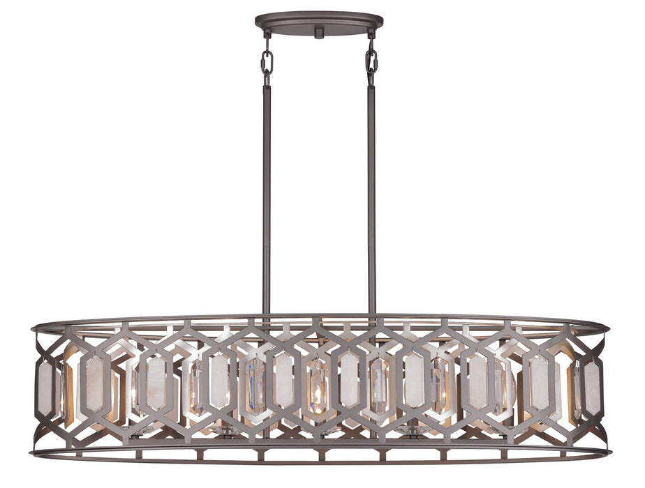 Minka-Lavery 3588-795 Five Light Island Pendant, Bronze & Sultry Silver