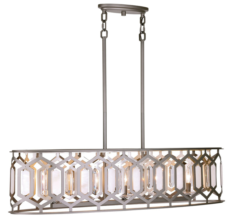 Minka-Lavery 3588-795 Five Light Island Pendant, Bronze & Sultry Silver