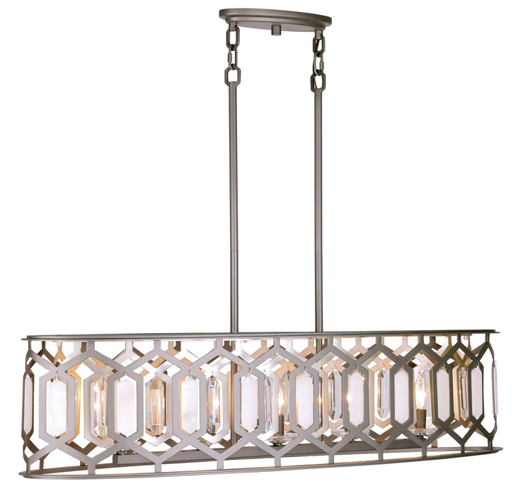 Minka-Lavery 3588-795 Five Light Island Pendant, Bronze & Sultry Silver