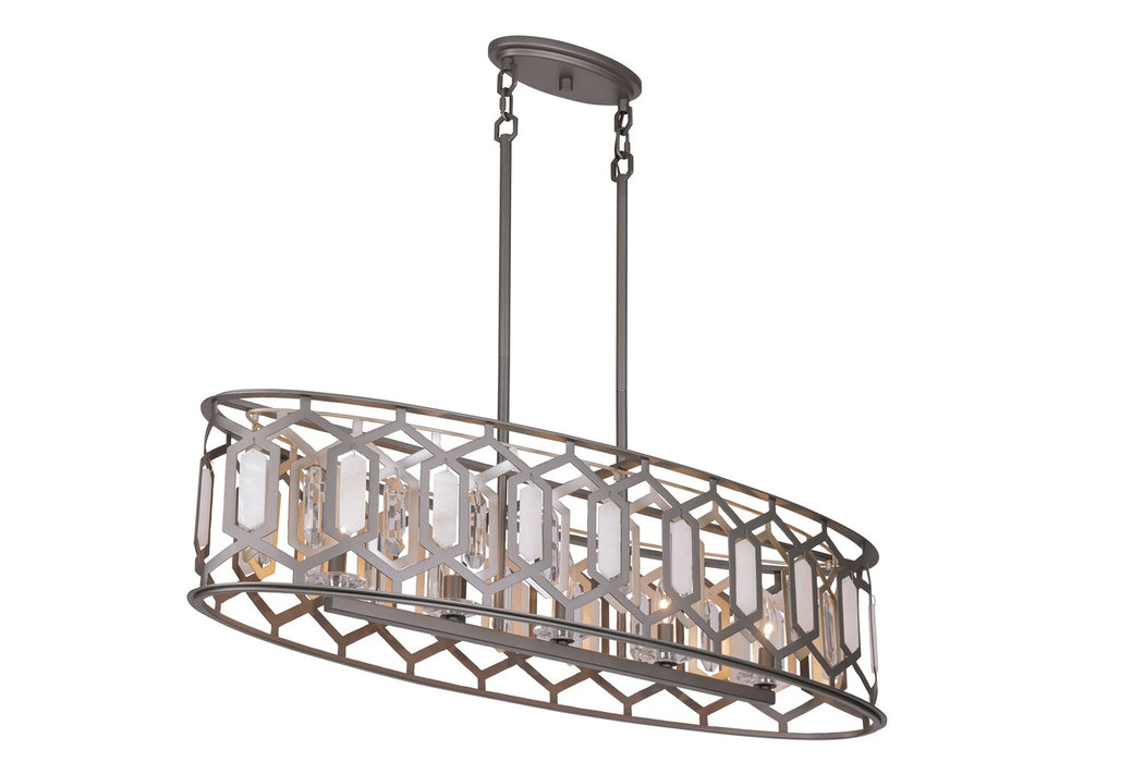 Minka-Lavery 3588-795 Five Light Island Pendant, Bronze & Sultry Silver