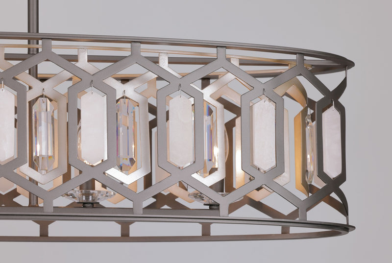 Minka-Lavery 3588-795 Five Light Island Pendant, Bronze & Sultry Silver