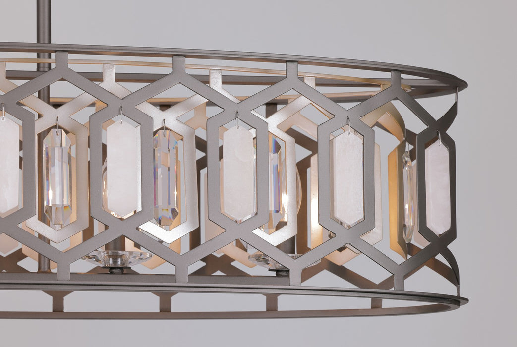Minka-Lavery 3588-795 Five Light Island Pendant, Bronze & Sultry Silver