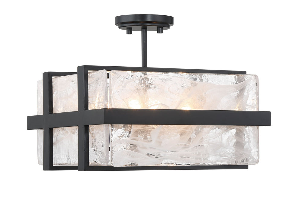 Minka-Lavery 3616-66A Four Light Semi Flush Mount, Coal