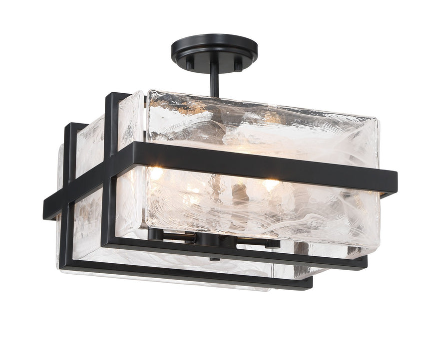 Minka-Lavery 3616-66A Four Light Semi Flush Mount, Coal