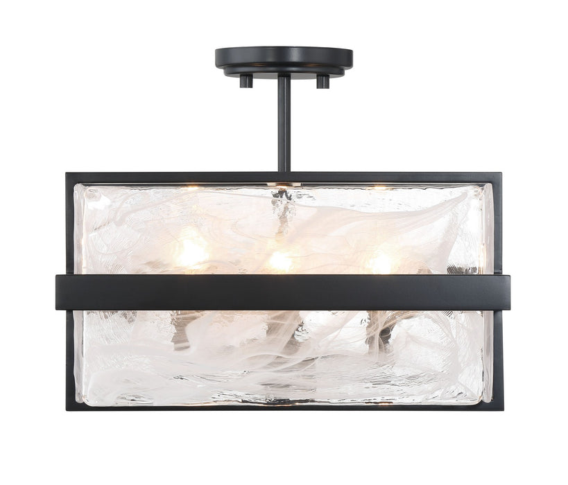 Minka-Lavery 3616-66A Four Light Semi Flush Mount, Coal