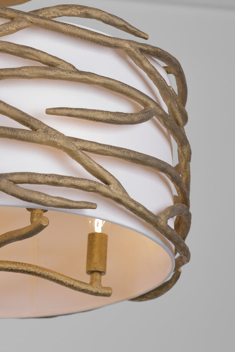 Minka-Lavery 3715-788 Four Light Semi Flush Mount, Ashen Gold