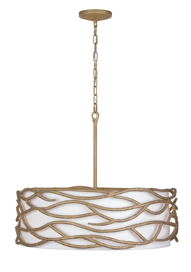 Minka-Lavery 3718-788 Six Light Pendant, Ashen Gold