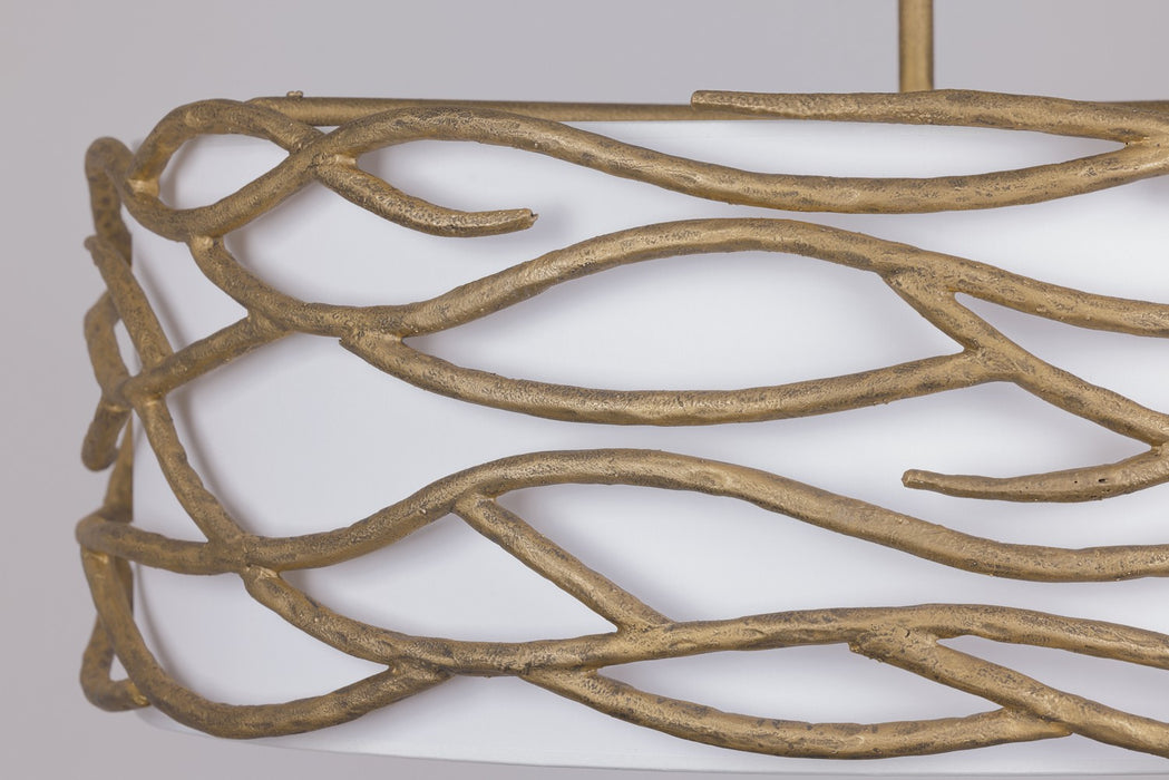 Minka-Lavery 3718-788 Six Light Pendant, Ashen Gold