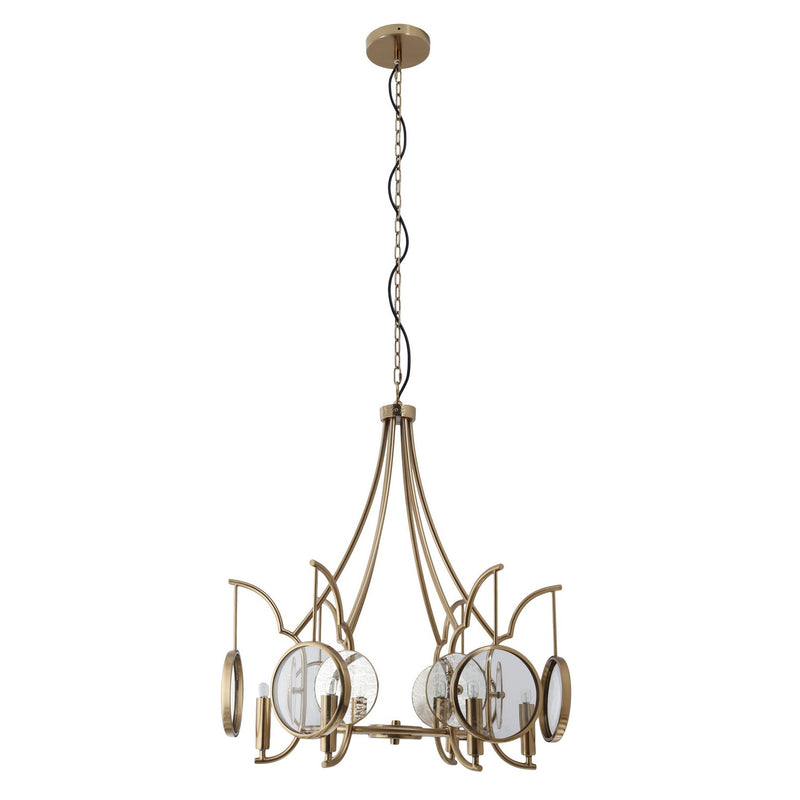 Minka-Lavery 3816-863 Six Light Chandelier, Artisan Brass