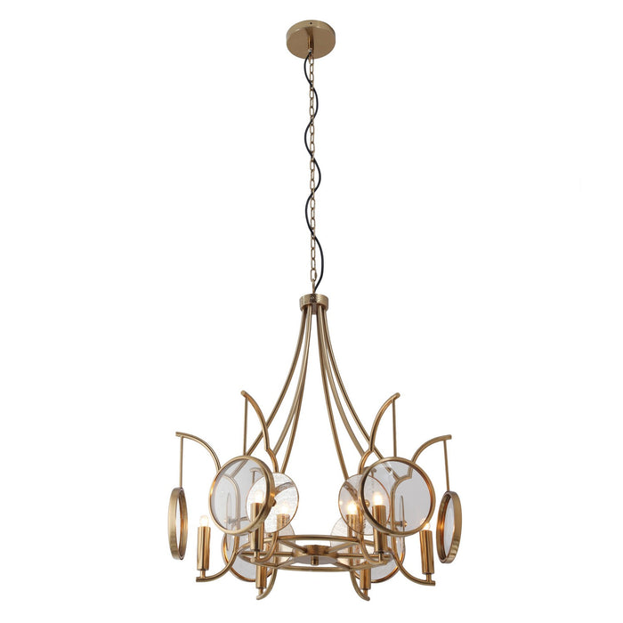 Minka-Lavery 3816-863 Six Light Chandelier, Artisan Brass