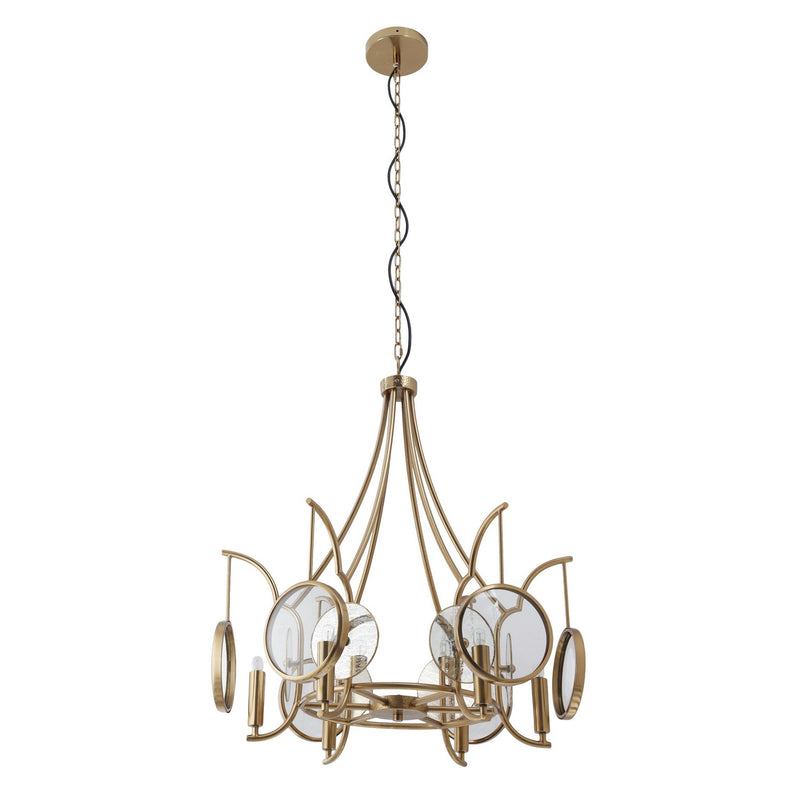 Minka-Lavery 3816-863 Six Light Chandelier, Artisan Brass