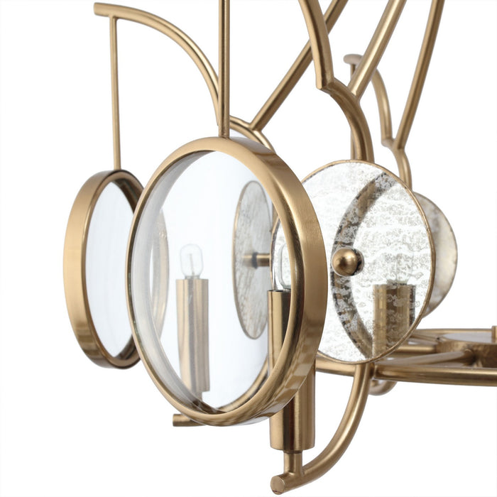 Minka-Lavery 3816-863 Six Light Chandelier, Artisan Brass