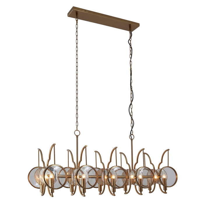 Minka-Lavery 3817-863 Ten Light Island Pendant, Artisan Brass