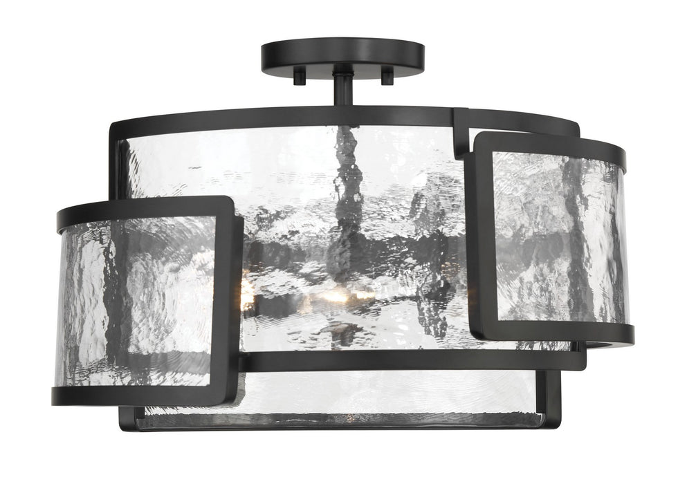 Minka-Lavery 5265-66A Three Light Semi Flush Mount, Coal