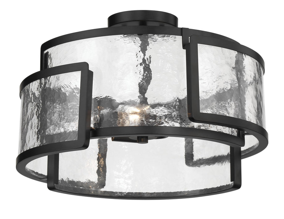 Minka-Lavery 5265-66A Three Light Semi Flush Mount, Coal