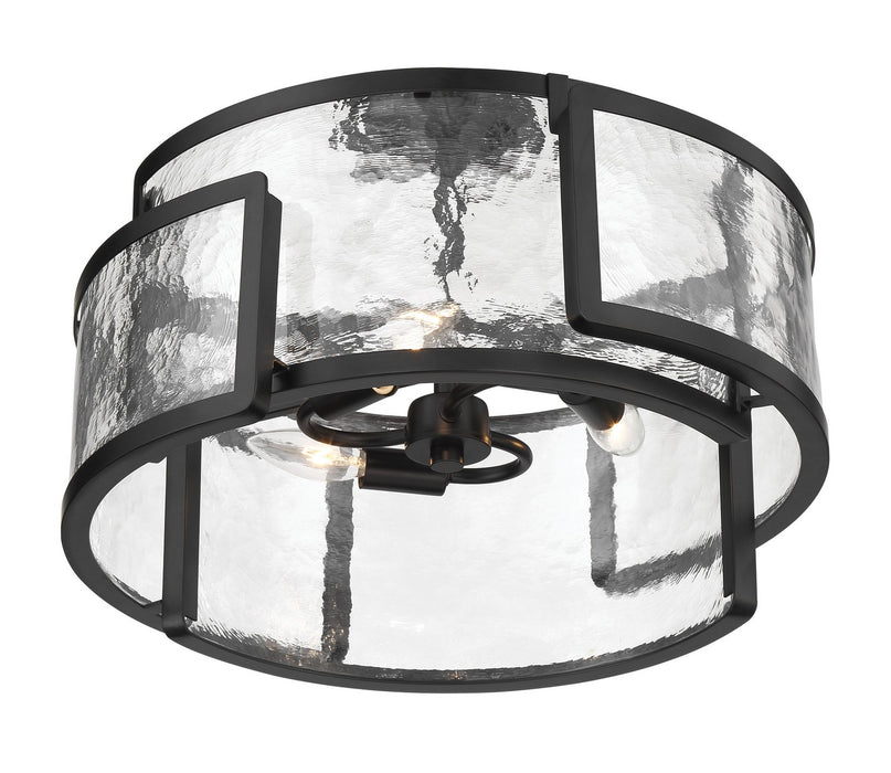 Minka-Lavery 5265-66A Three Light Semi Flush Mount, Coal