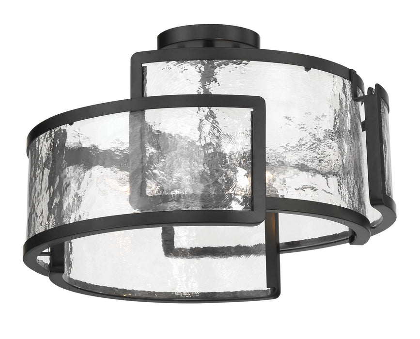 Minka-Lavery 5265-66A Three Light Semi Flush Mount, Coal