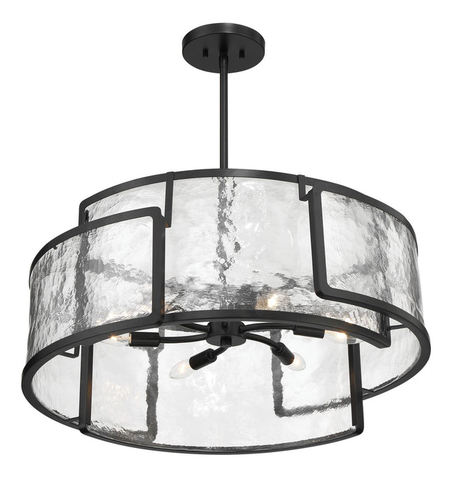 Minka-Lavery 5267-66A Six Light Pendant, Coal