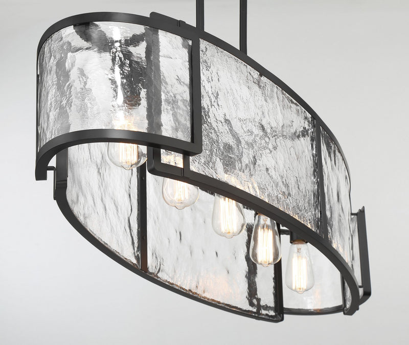 Minka-Lavery 5268-66A Five Light Island Pendant, Coal